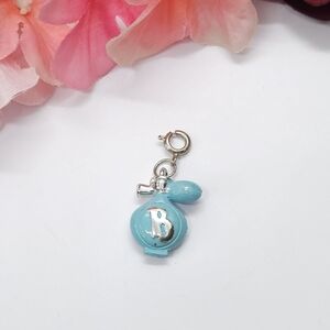 Vintage Blue Barbie Acrylic Perfume Bottle Charm or Pendant Jewelry Making